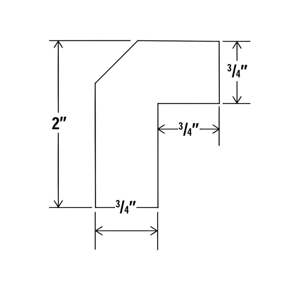 ALRM White Double Shaker Angle Light Rail Moulding