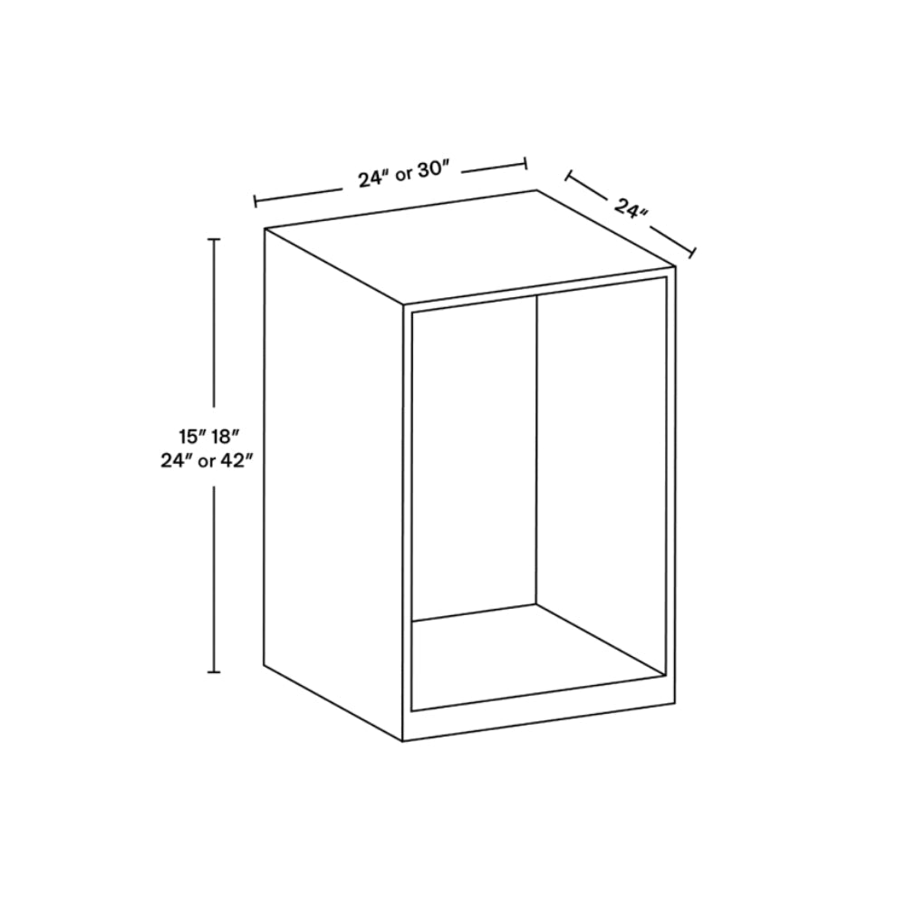 24" x 24" Closet Base Section CL-CB2424D