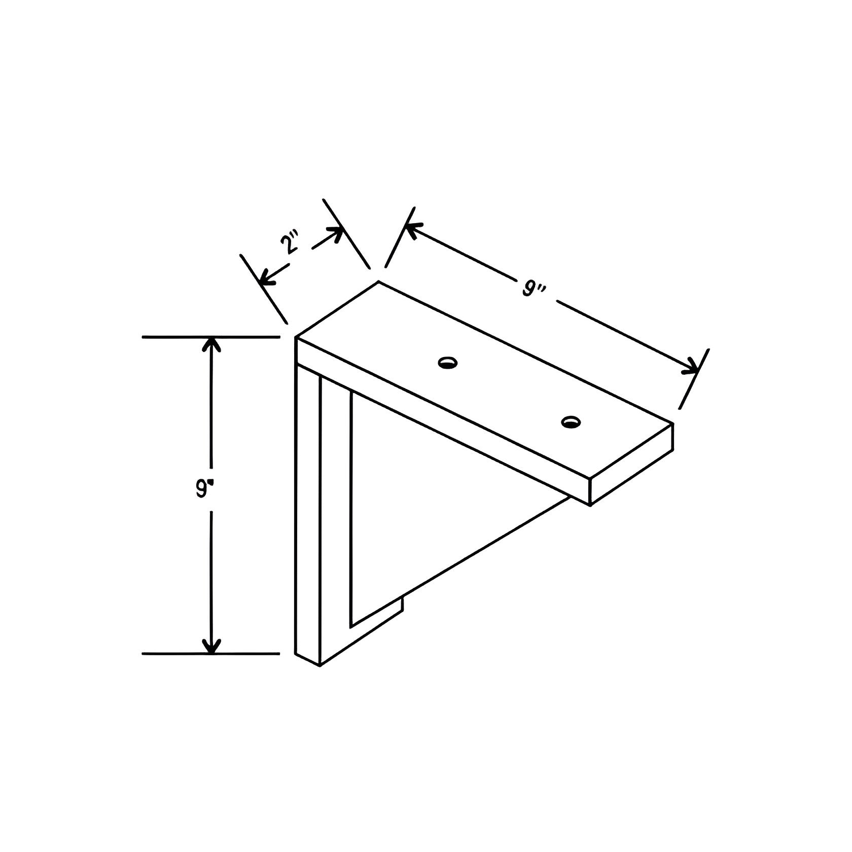 CB9 Blue Double Shaker Corbel - RenoShop