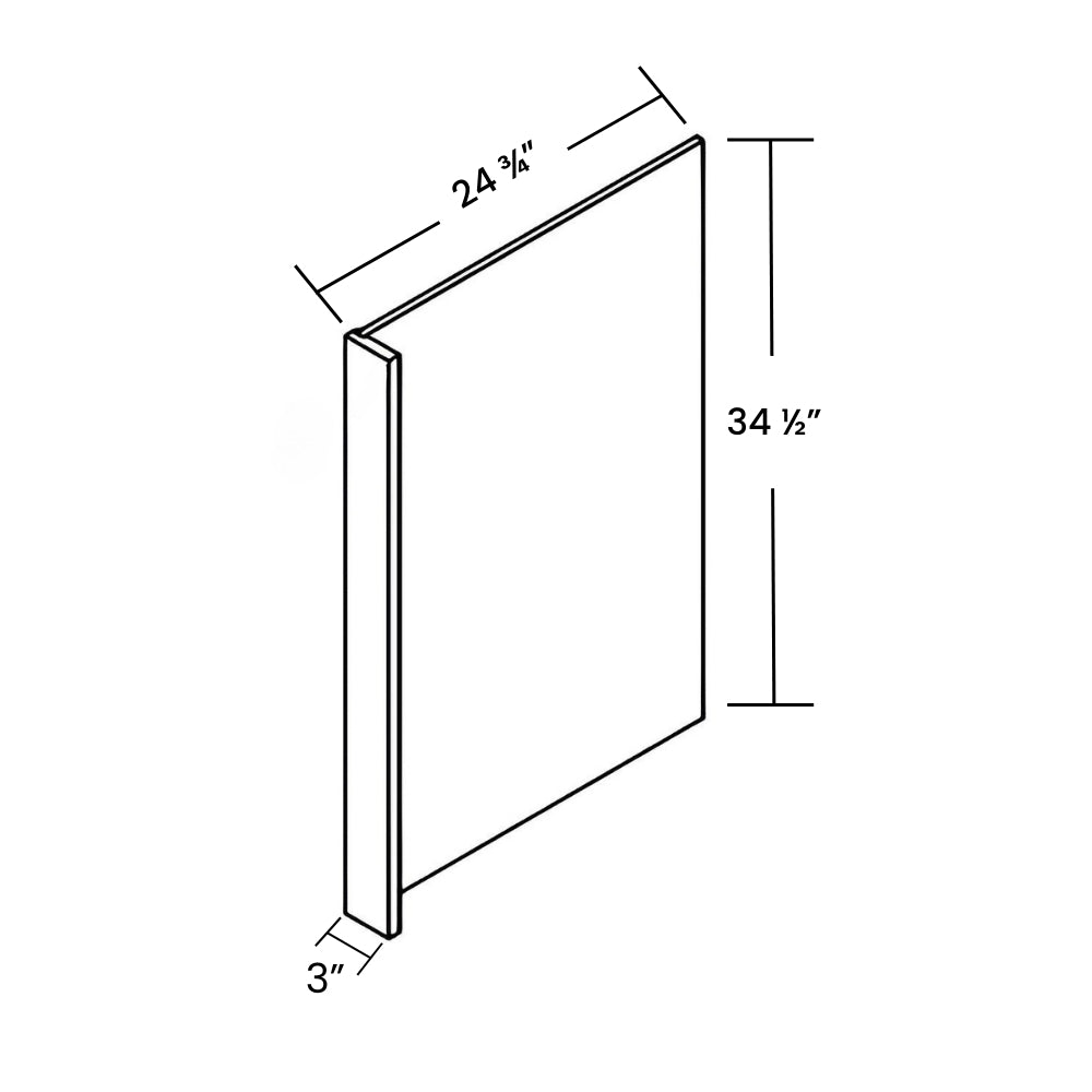 DWR3 Grey Shaker Dishwasher Return Panel