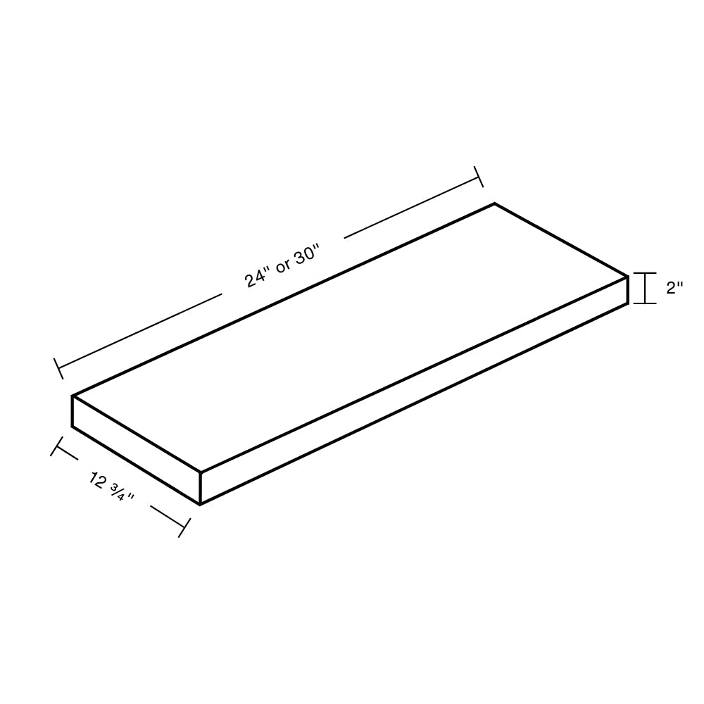 FS24 Slim Shaker White Floating Shelf