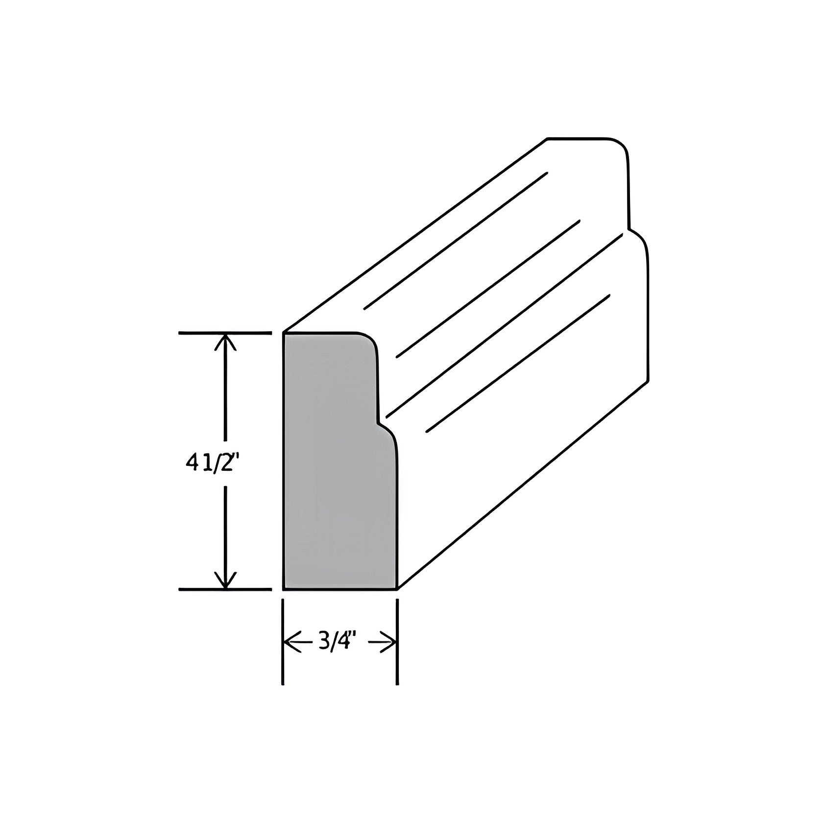 FBM White Shaker Furniture Base Moulding - RenoShop