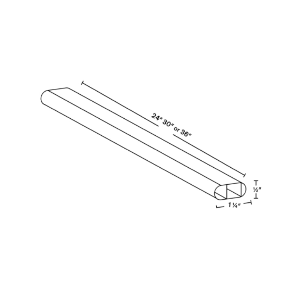 36" Silver Steel Hanging Rod Closet Accessory CL-HR36-SS