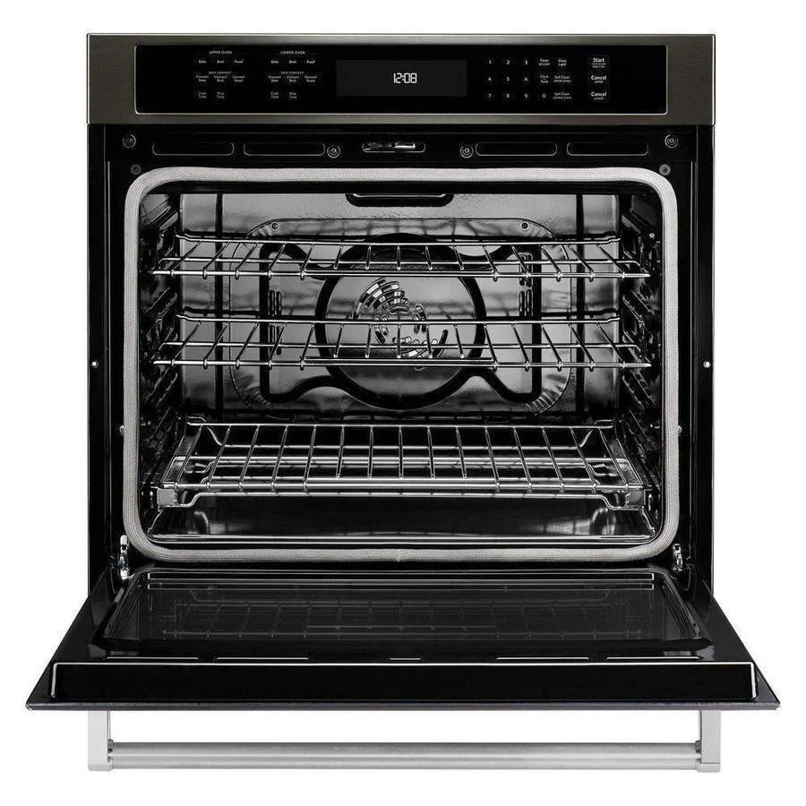 KitchenAid 30 Inch Single Wall Oven in Black Stainless KOSE500EBS