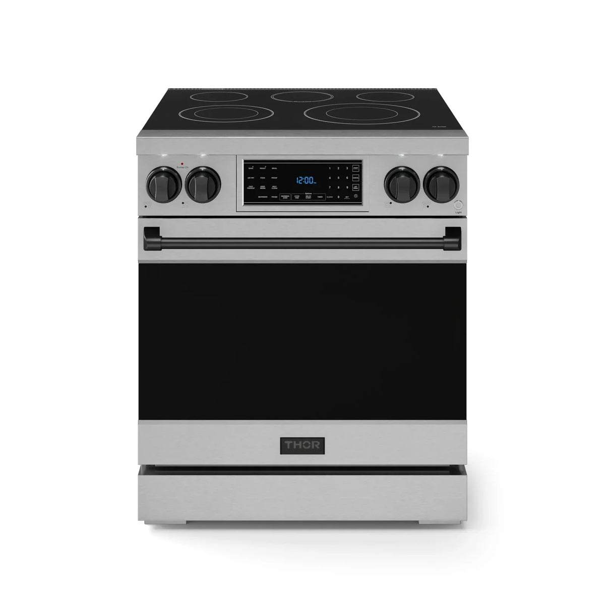 Thor Kitchen Gordon Ramsay Series 30-Inch Professional Electric Range with Tilt Panel Touch Control in Stainless Steel with Black Trim RSE30-BLK - Electric Range - Thor Kitchen