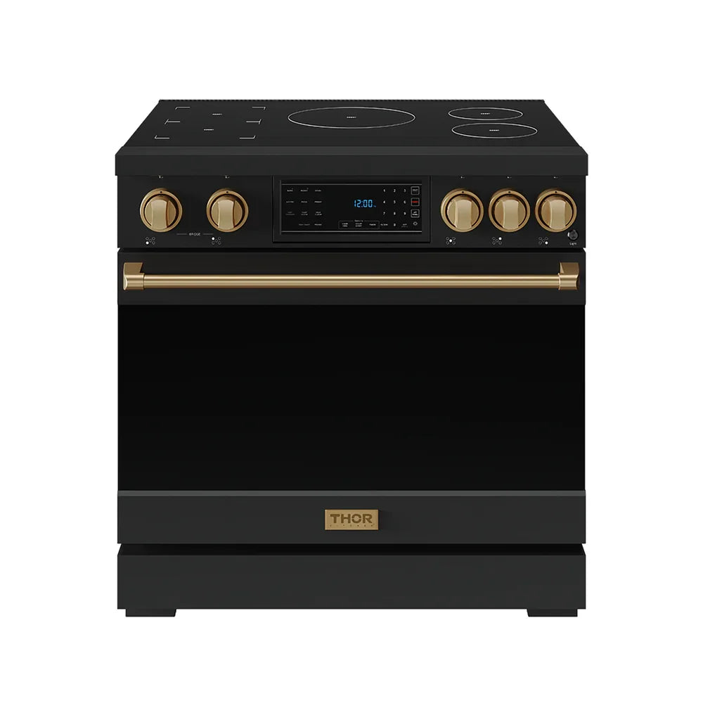 Thor Kitchen Gordon Ramsay Series 36-Inch Professional Induction Range with Tilt Panel Touch Control in Black and Bronze RSI36B-BRZ - induction range - Thor Kitchen