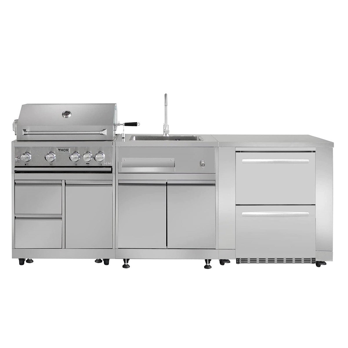 THOR 5-Pc Pro Style Stainless Steel Modular Outdoor Kitchen Suite 5Pc-1 - RenoShop