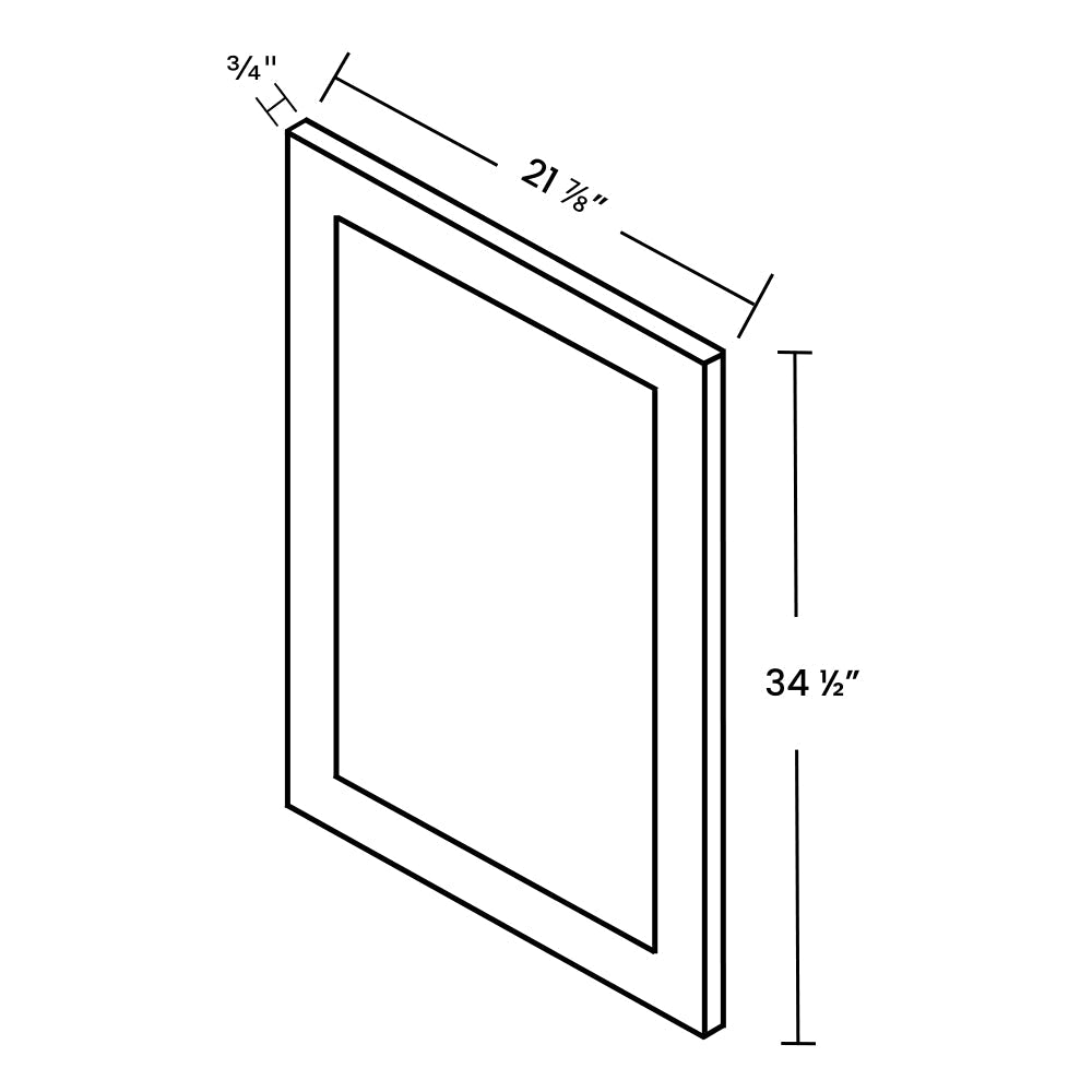 VDEP21 White Double Shaker Decorative End Panel