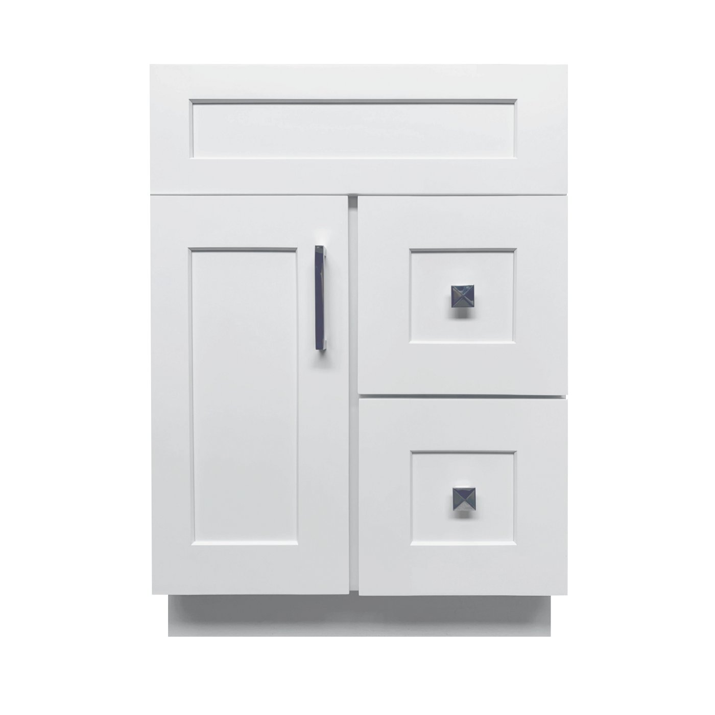 Crown VSD24R 24 inch Solid Wood Bathroom Vanity with Quartz Top & Sink - RenoShop