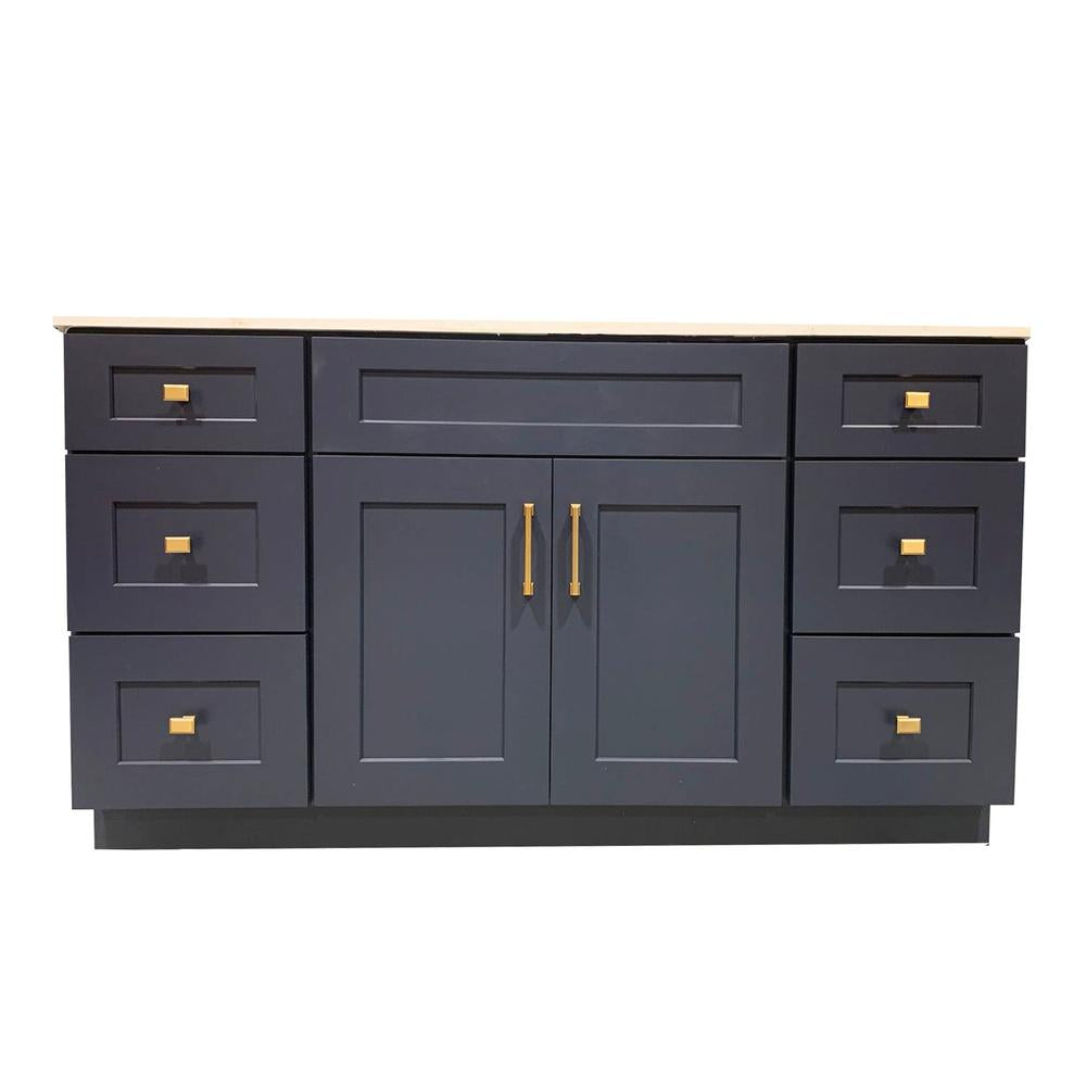 Navy Blue 48 inch Solid Wood Bathroom Vanity Cabinet Only VSD48 - RenoShop
