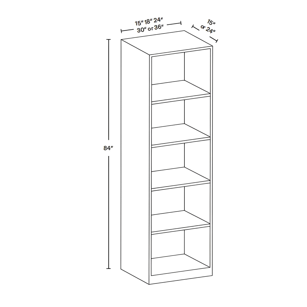 36" x 84" Full Height Closet CL-C3684D