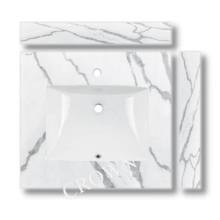 24 inch Solid Wood Bathroom Vanity with Quartz Top & Sink VSD24R