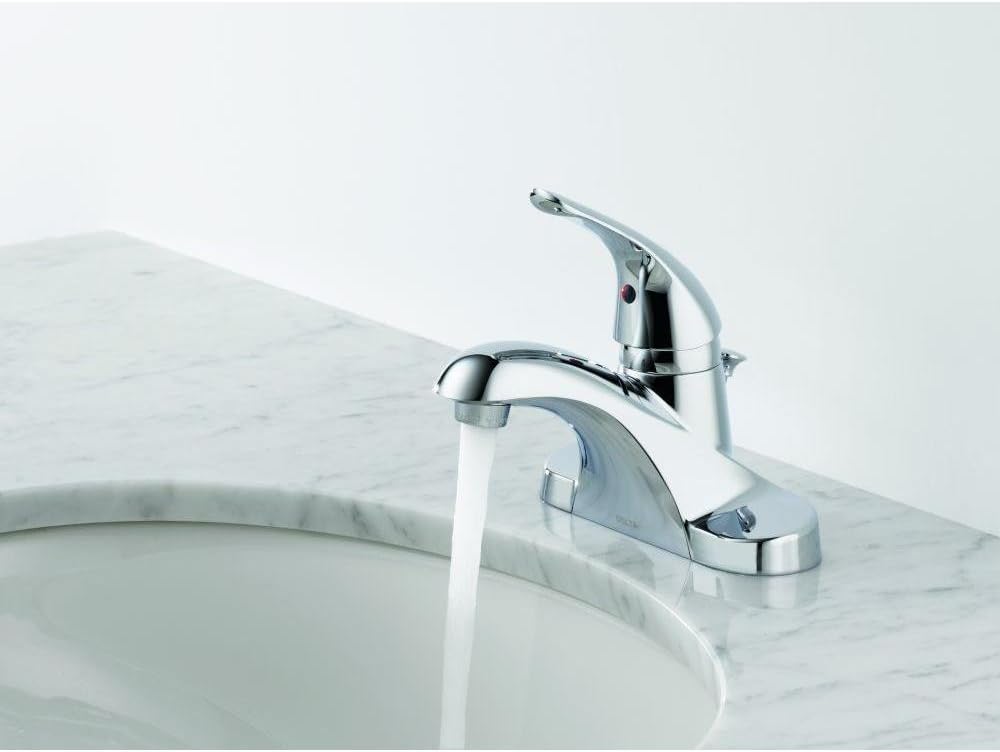 Delta Foundations 4 in. Centerset Single Handle Bathroom Faucet in Polished Chrome B510LF-PPU-PRO