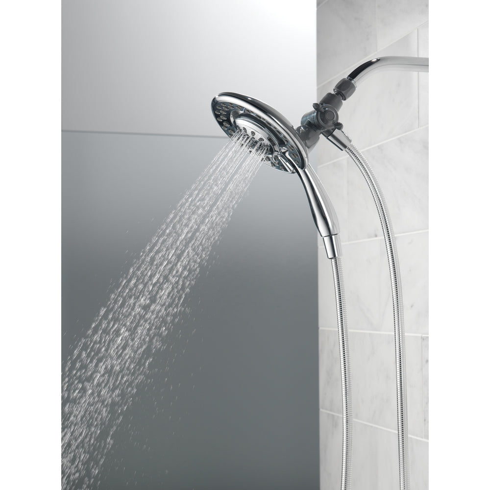 Delta In2ition Chrome 2-in-1 4 Spray Settings Shower Head 75486C-140
