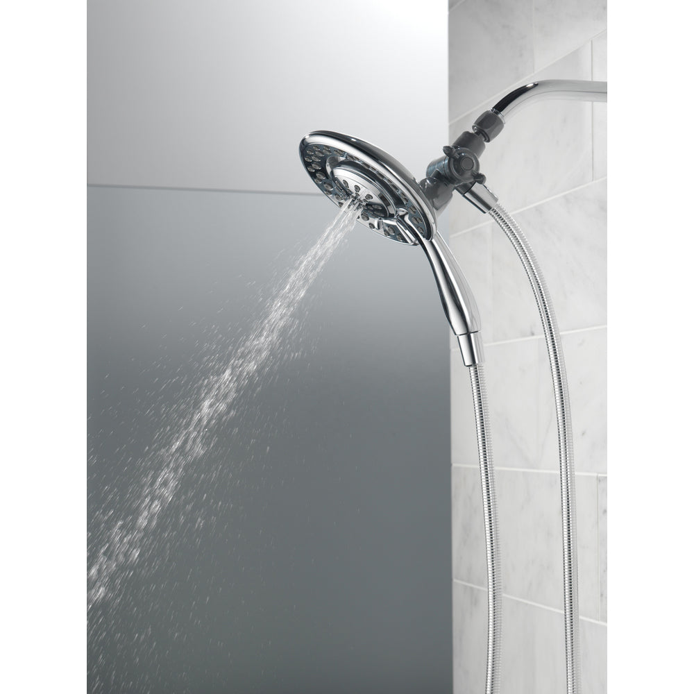 Delta In2ition Chrome 2-in-1 4 Spray Settings Shower Head 75486C-140