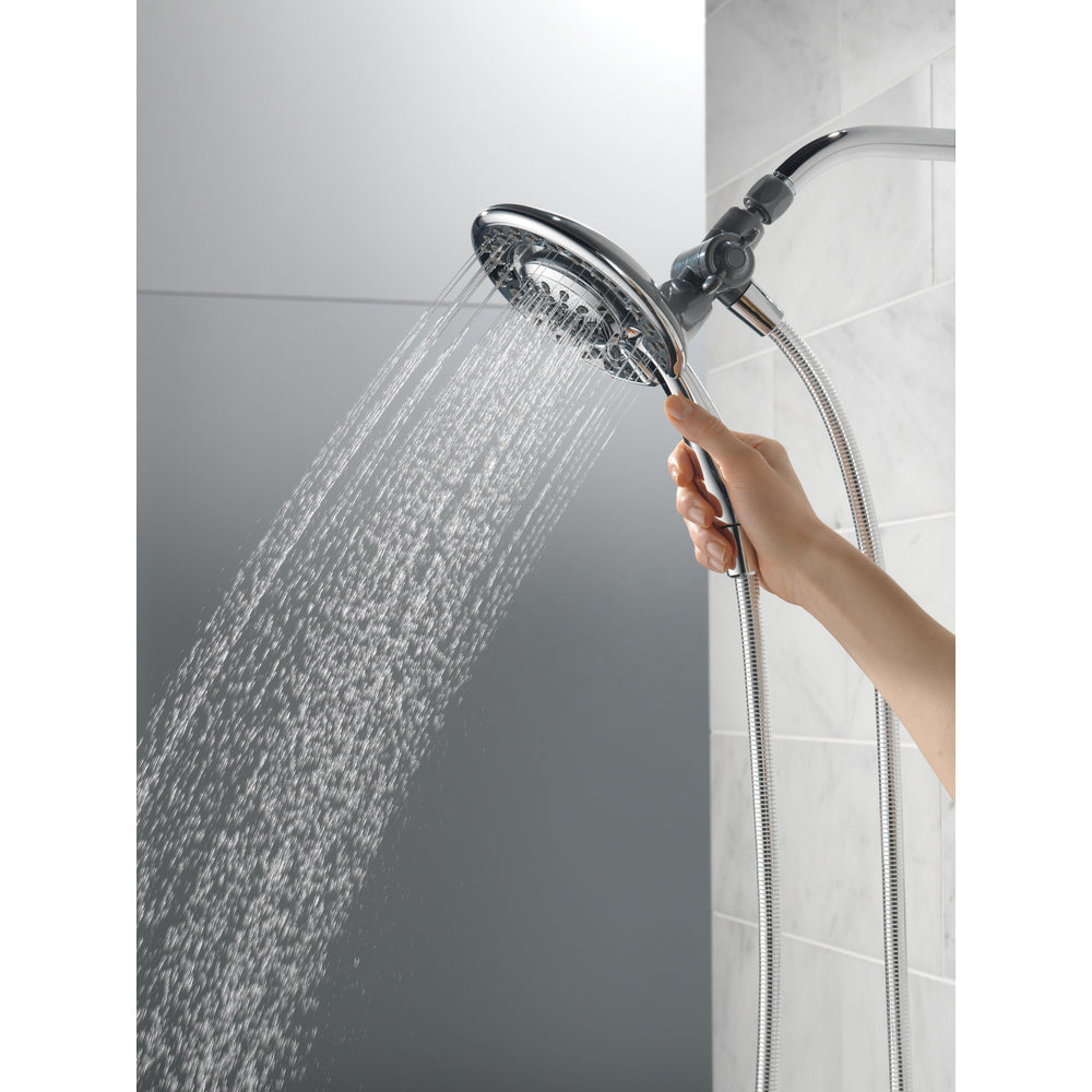 Delta In2ition Chrome 2-in-1 4 Spray Settings Shower Head 75486C-140