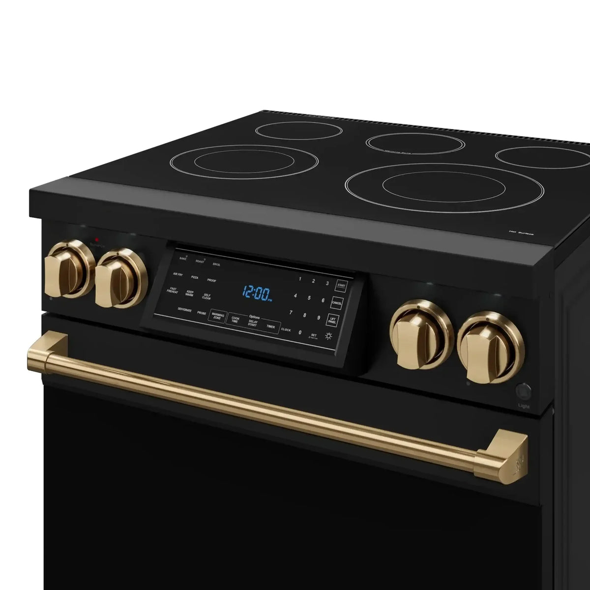 Thor Kitchen Gordon Ramsay Series 30-Inch Professional Electric Range with Tilt Panel Touch Control in Black with Bronze Trim RSE30B-BRZ -  Electric Range - Thor Kitchen