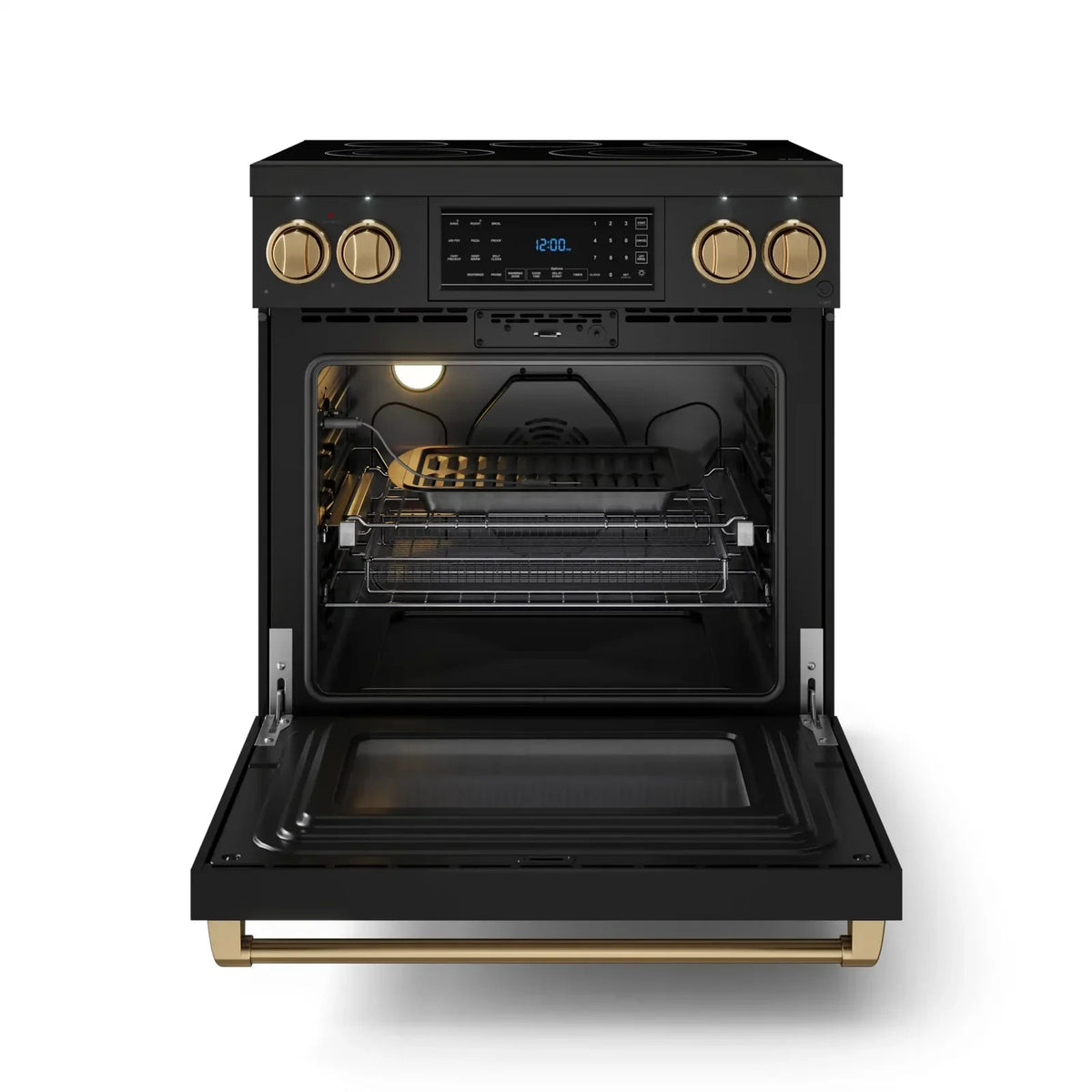 Thor Kitchen Gordon Ramsay Series 30-Inch Professional Electric Range with Tilt Panel Touch Control in Black with Bronze Trim RSE30B-BRZ -  Electric Range - Thor Kitchen