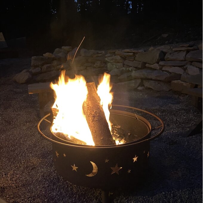 Crown Fire pit, Steel Outdoor BBQ Wood Burning