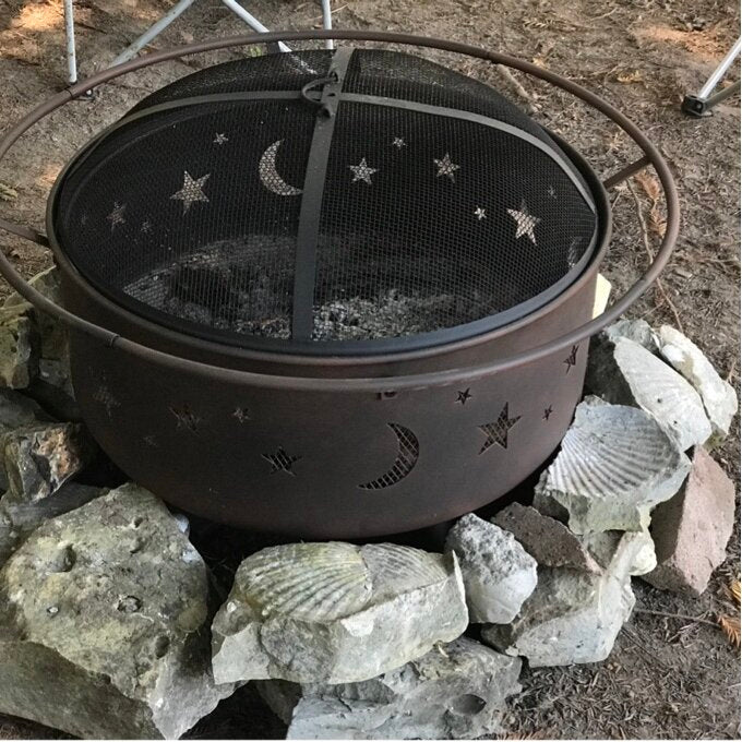 Crown Fire pit, Steel Outdoor BBQ Wood Burning