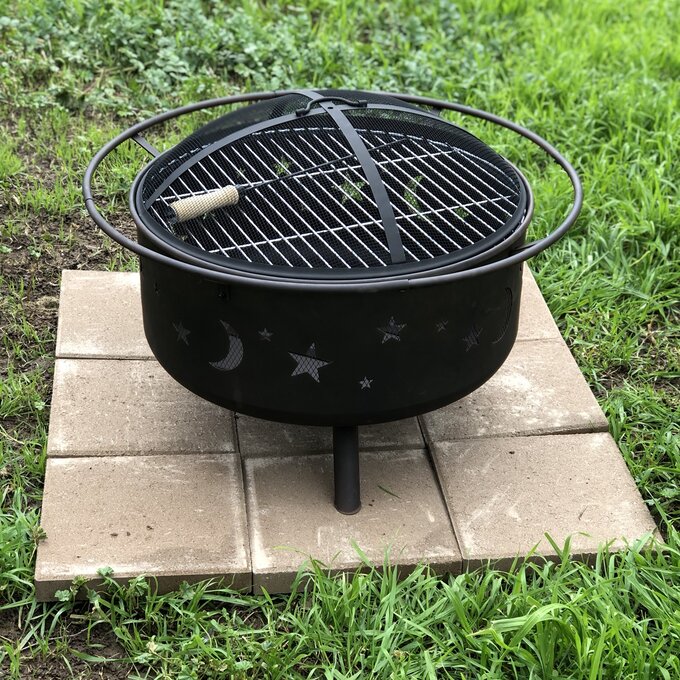 Crown Fire pit, Steel Outdoor BBQ Wood Burning