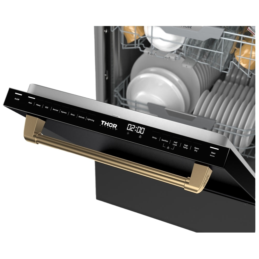 Thor Kitchen 24 Inch Dishwasher Matte Black/Bronze - Gordon Ramsay Series DW24X8BA00-BRZ -  Dishwasher - Thor Kitchen