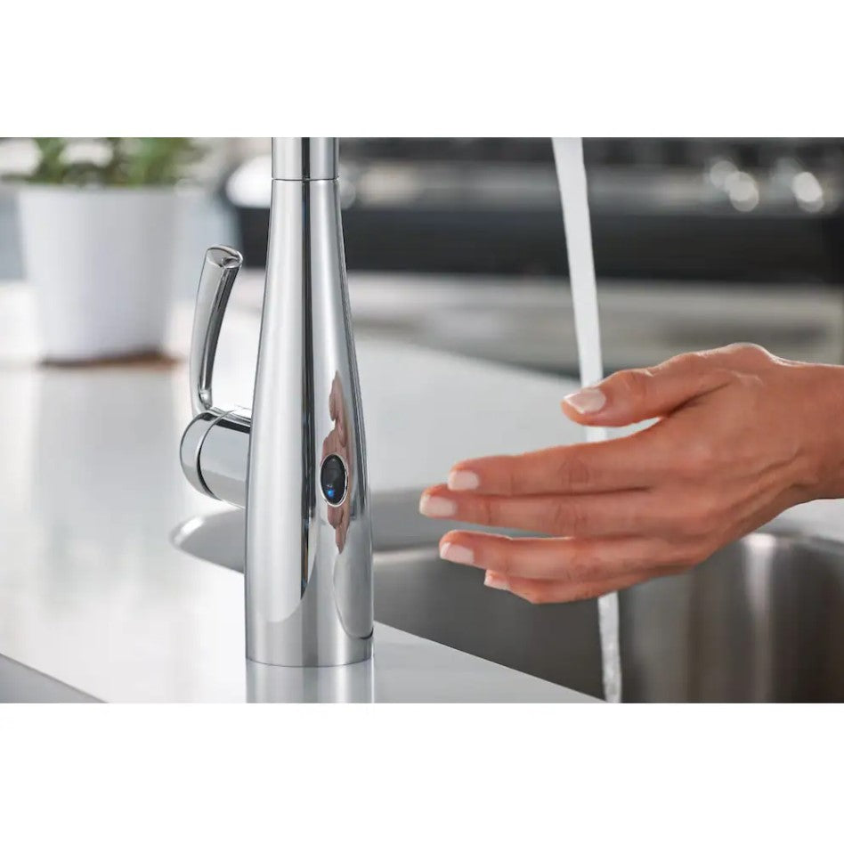 MOEN Essie Touchless Pull Down Kitchen Faucet/Tap with Soap Dispenser in Chrome - 87014EWC