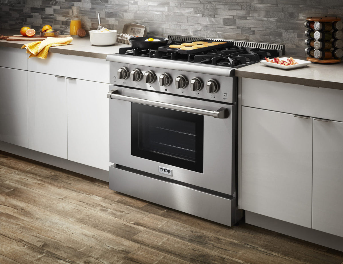 HRD3606U Thor Kitchen 36 Inch Dual Fuel Range Canada - RenoShop