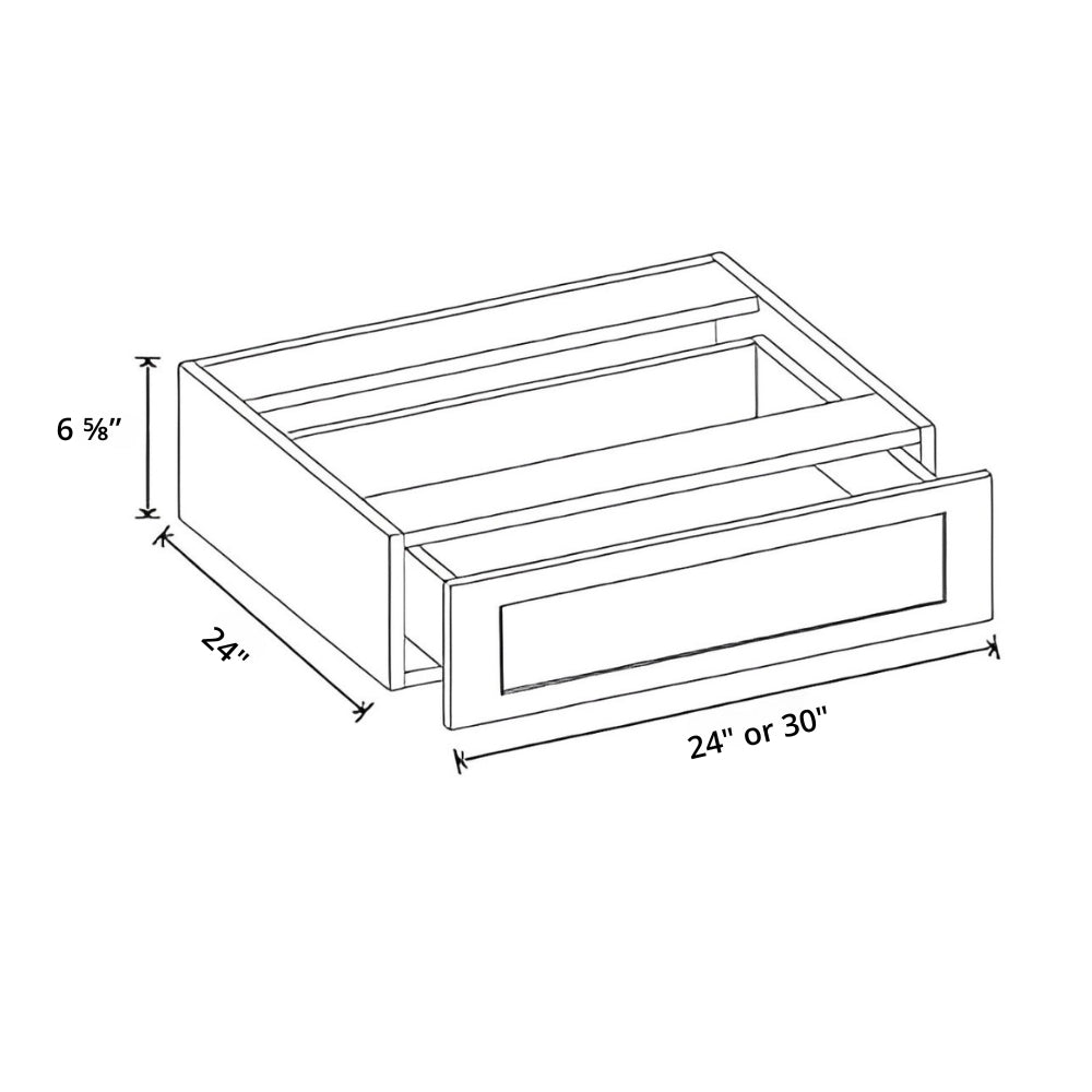 VKD36 High Gloss White Knee Drawer