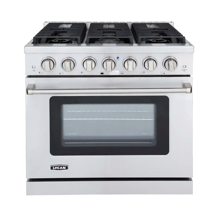 Lycan 36 Inch Professional Gas Range AKG3620 --- open box  like new - RenoShop
