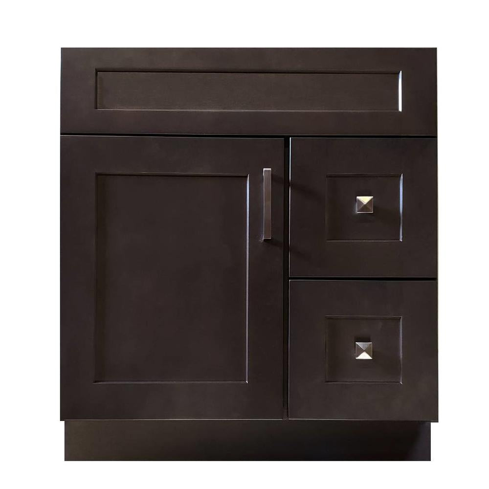 Crown VSD30R 30" Solid Wood Bathroom Vanity with Quartz Top & Sink - RenoShop