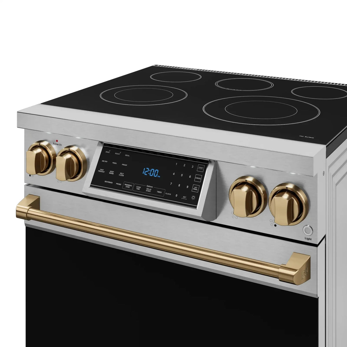 Thor Kitchen Gordon Ramsay Series 30-Inch Professional Electric Range with Tilt Panel Touch Control in Stainless Steel with Bronze Trim RSE30-BRZ -  Electric Range - Thor Kitchen