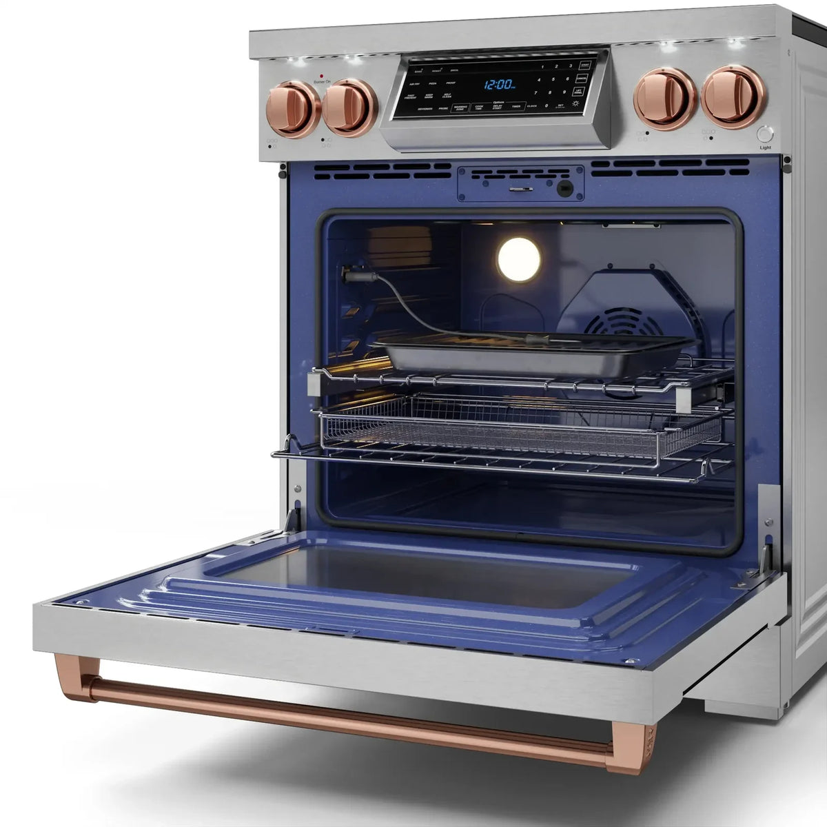 Thor Kitchen Gordon Ramsay Series 30-Inch Professional Electric Range with Tilt Panel Touch Control in Stainless Steel with Rose Gold Trim RSE30-RSG -  Electric Range - Thor Kitchen