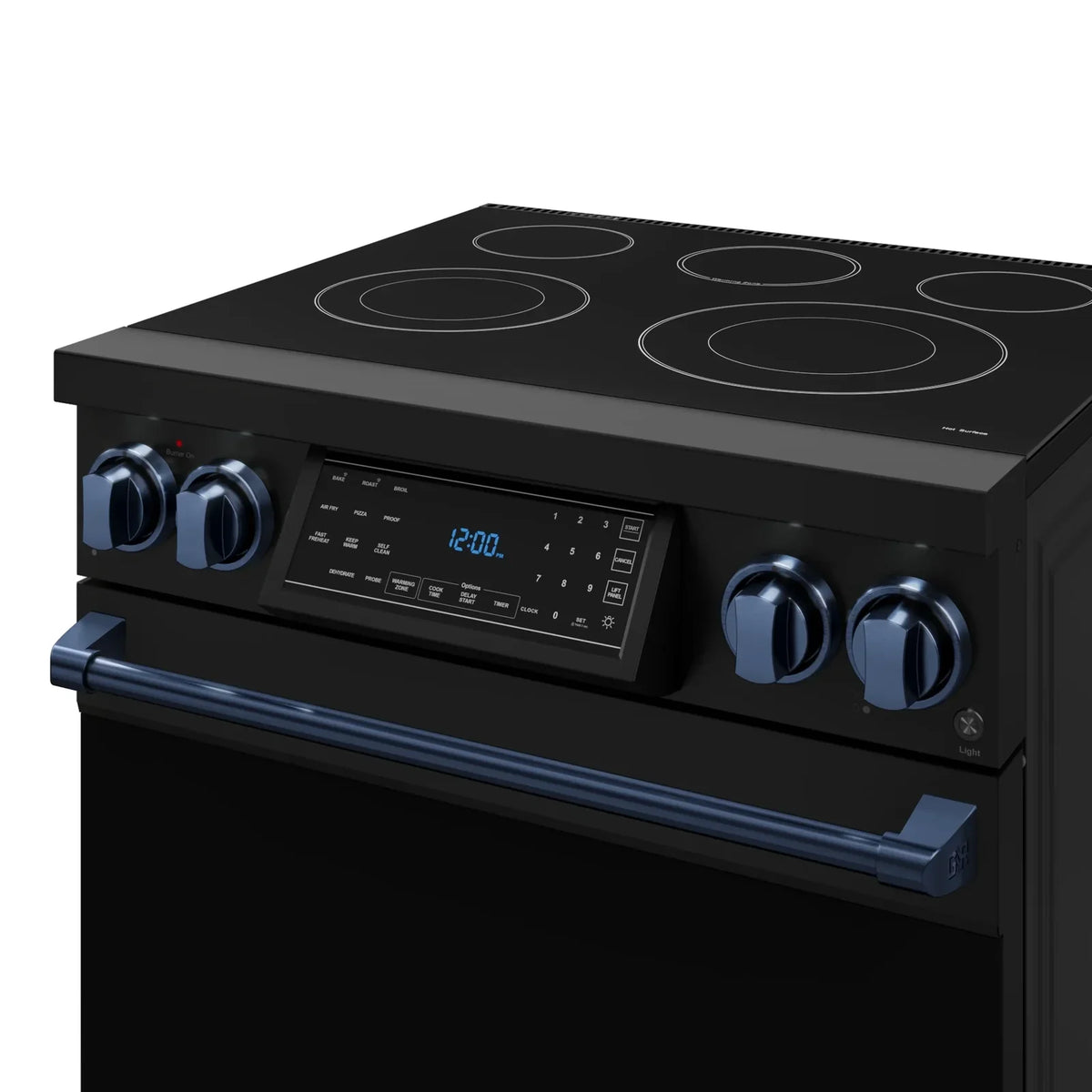 Thor Kitchen Gordon Ramsay Series 30-Inch Professional Electric Range with Tilt Panel Touch Control in Black with Navy Blue Trim RSE30B-BLU -  Electric Range - Thor Kitchen