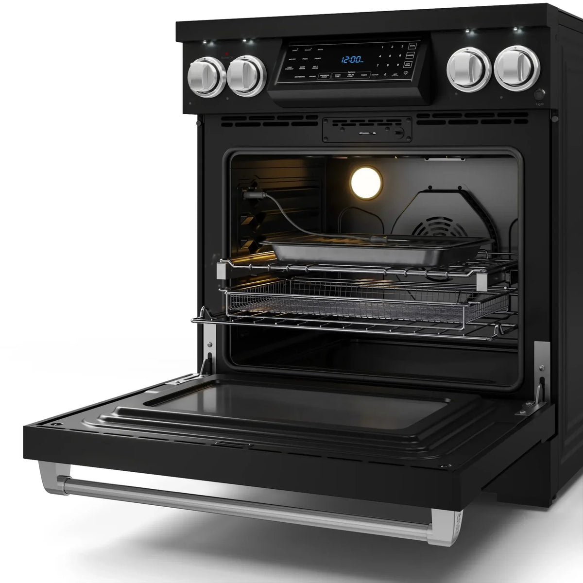 Thor Kitchen Gordon Ramsay Series 30-Inch Professional Electric Range with Tilt Panel Touch Control in Black with Stainless Steel Trim RSE30B-SS -  Electric Range - Thor Kitchen