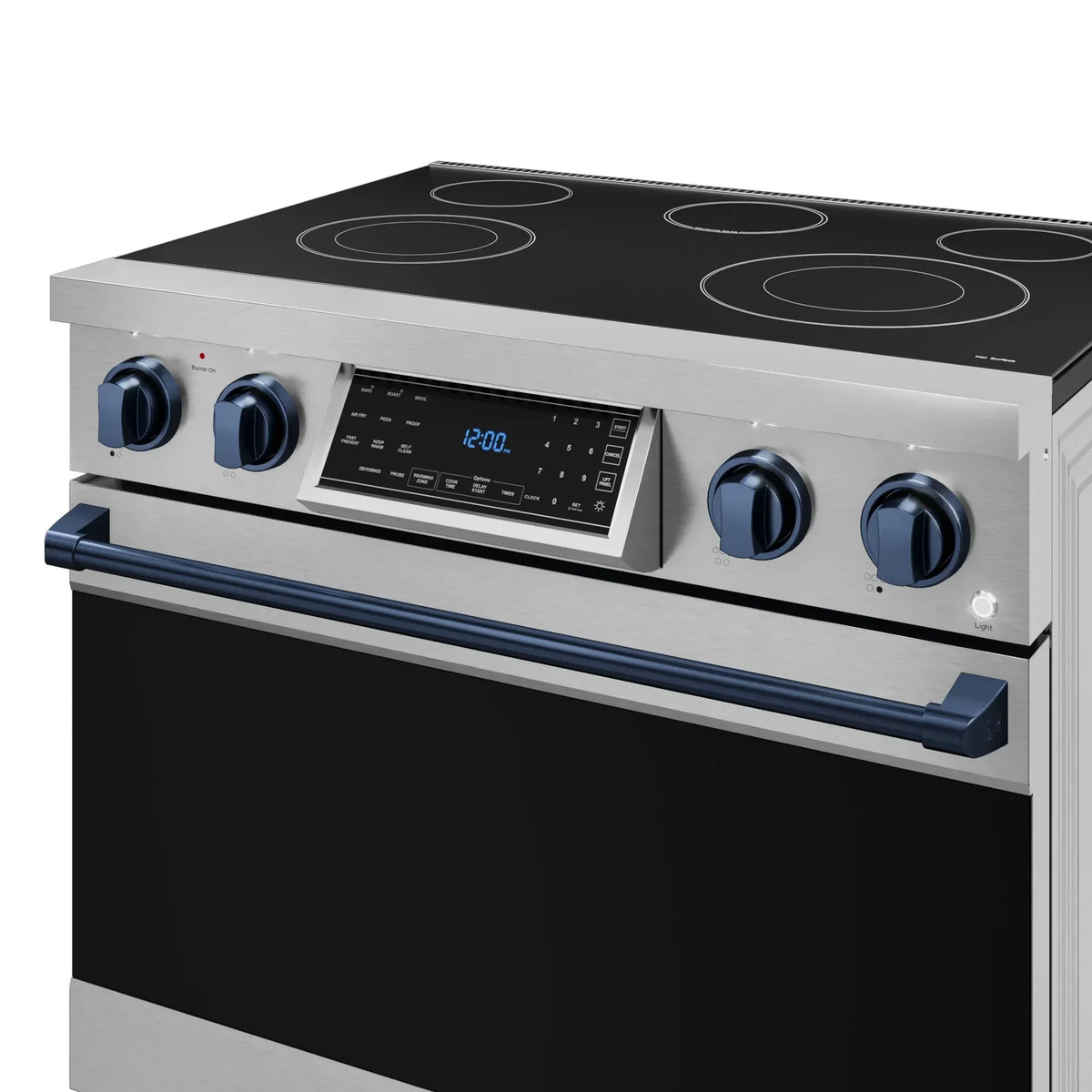 Thor Kitchen Gordon Ramsay Series 36-Inch Professional Electric Range with Tilt Panel Touch Control in Stainless Steel with Navy Blue Trim RSE36-BLU -  Electric Range - Thor Kitchen