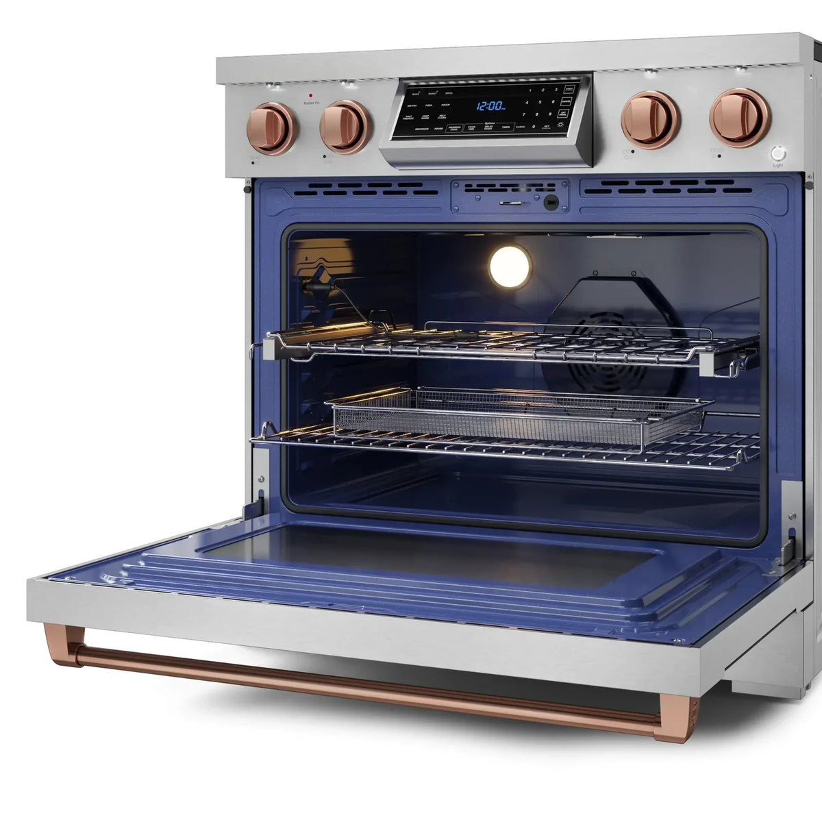 Thor Kitchen Gordon Ramsay Series 36-Inch Professional Electric Range with Tilt Panel Touch Control in Stainless Steel with Rose Gold Trim RSE36-RSG -  Electric Range - Thor Kitchen