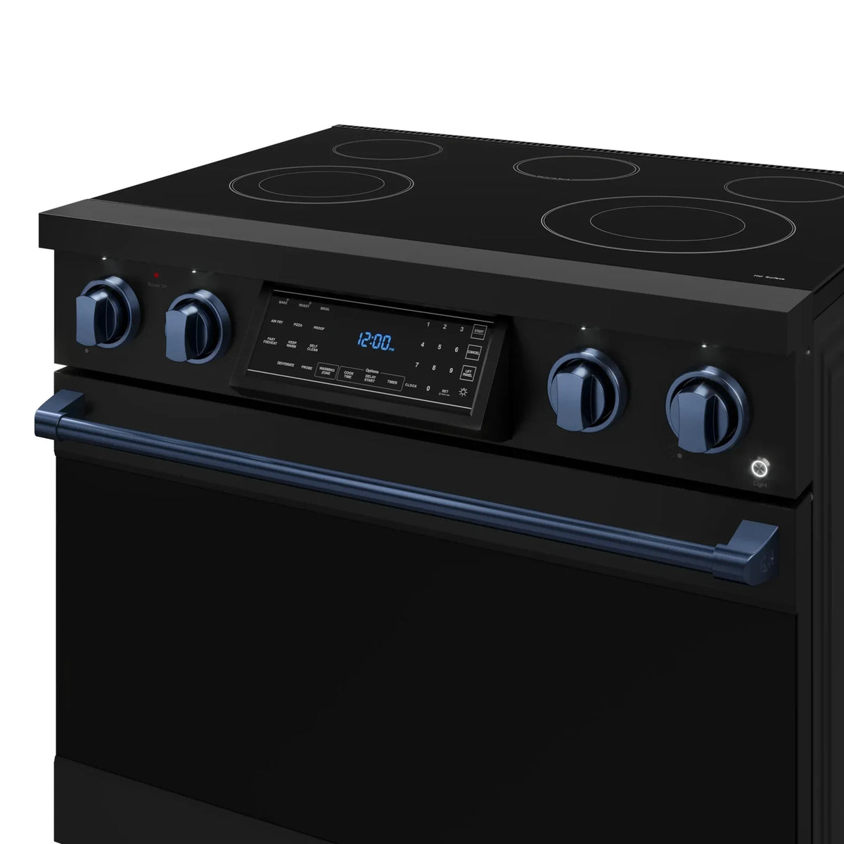 Thor Kitchen Gordon Ramsay Series 36-Inch Professional Electric Range with Tilt Panel Touch Control in Black with Navy Blue Trim RSE36B-BLU -  Electric Range - Thor Kitchen