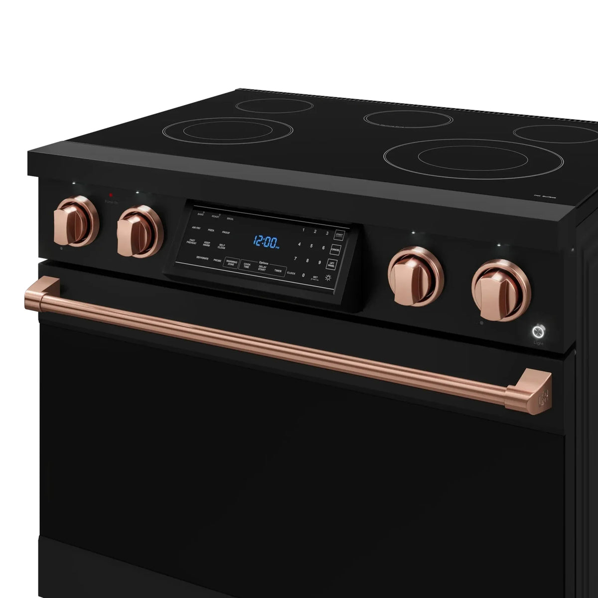Thor Kitchen Gordon Ramsay Series 36-Inch Professional Electric Range with Tilt Panel Touch Control in Black with Rose Gold Trim RSE36B-RSG -  Electric Range - Thor Kitchen