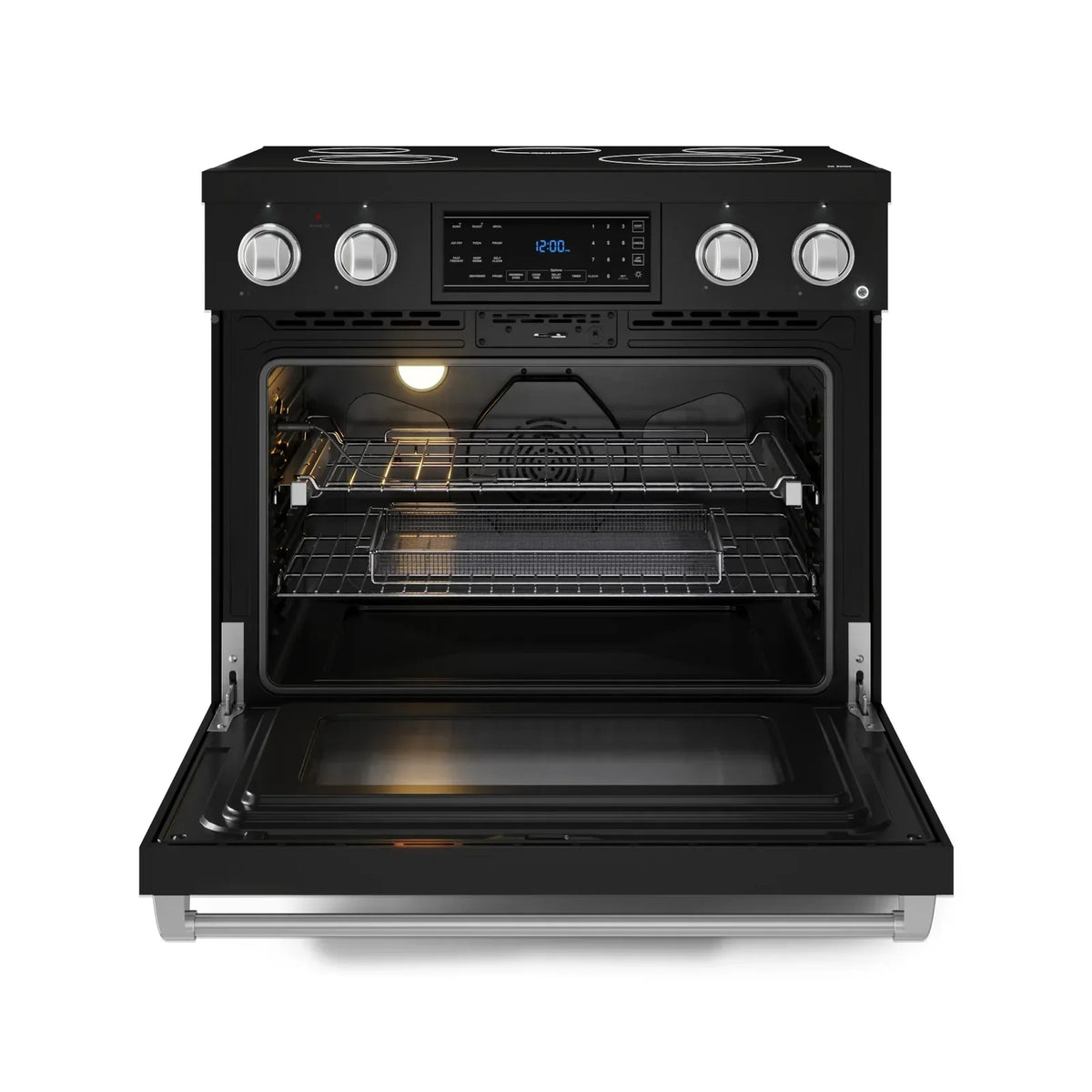 Thor Kitchen Gordon Ramsay Series 36-Inch Professional Electric Range with Tilt Panel Touch Control in Black with Stainless Steel Trim RSE36B-SS -  Electric Range - Thor Kitchen