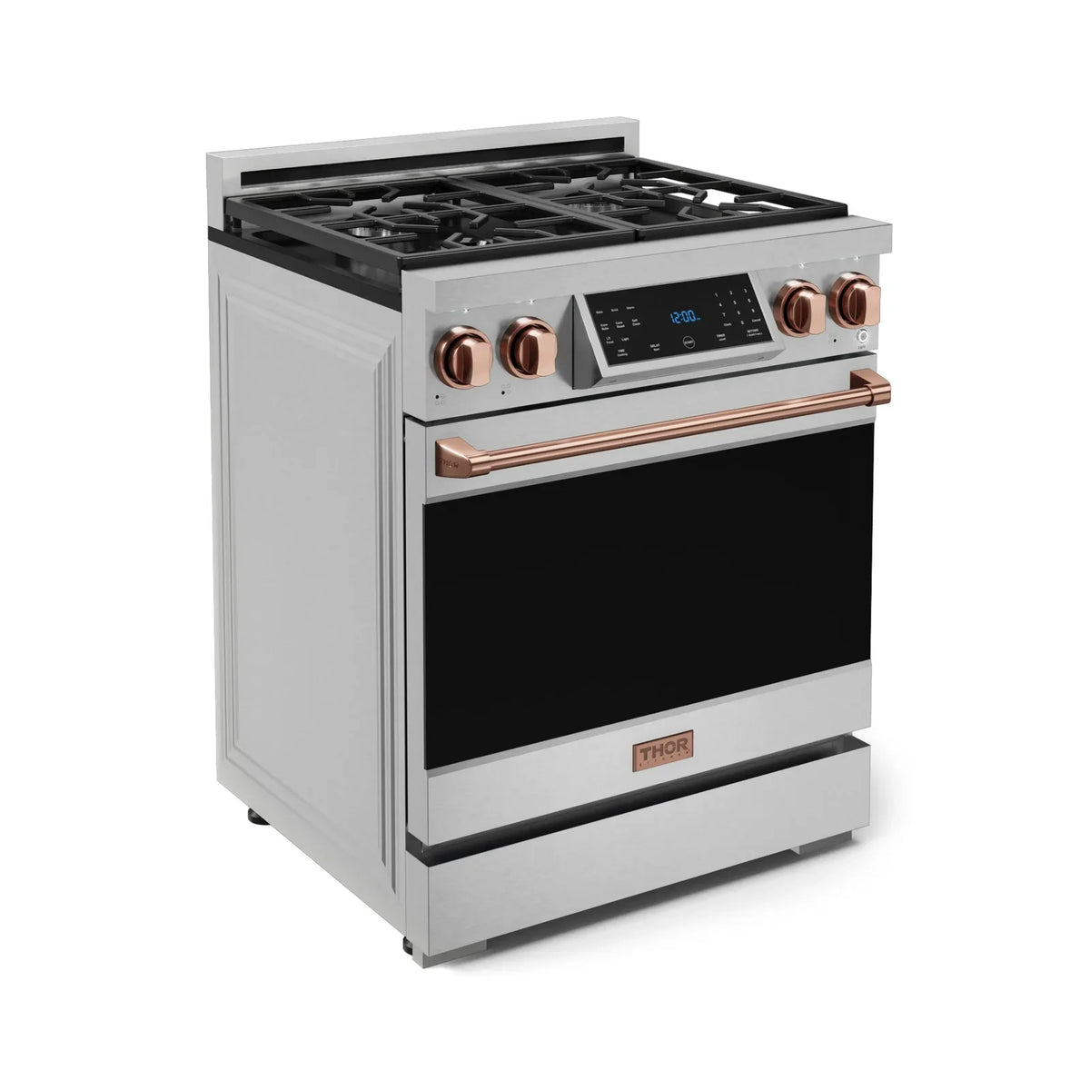 Thor Kitchen Gordon Ramsay Series 30-Inch Professional Liquid Propane/Gas Range with Tilt Panel Touch Control in Stainless Steel with Rose Gold Trim RSG30-RSG/RSG30LP-RSG -  Gas Range - Thor Kitchen