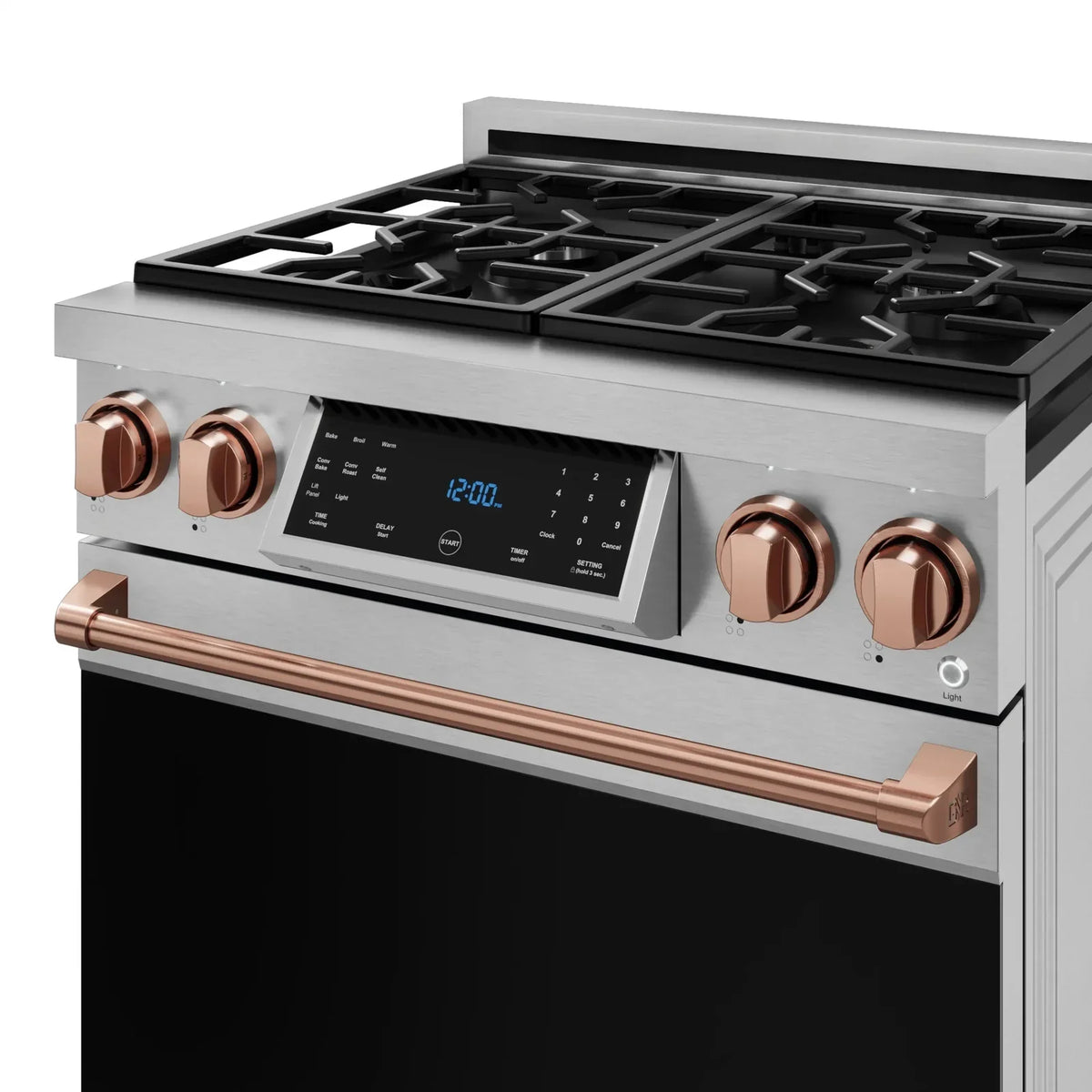 Thor Kitchen Gordon Ramsay Series 30-Inch Professional Liquid Propane/Gas Range with Tilt Panel Touch Control in Stainless Steel with Rose Gold Trim RSG30-RSG/RSG30LP-RSG -  Gas Range - Thor Kitchen