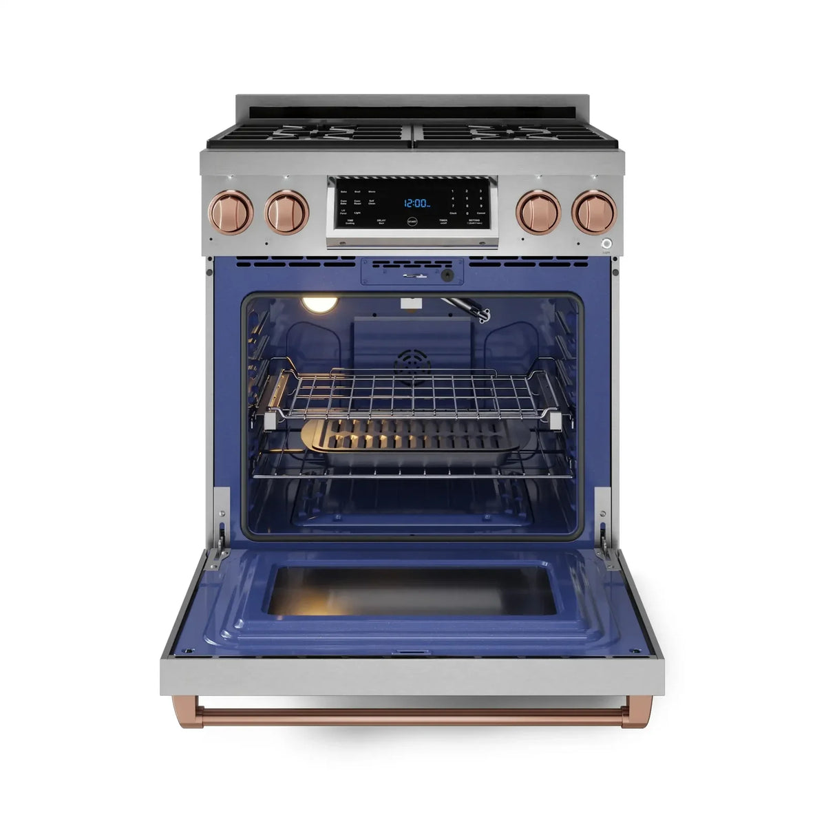 Thor Kitchen Gordon Ramsay Series 30-Inch Professional Liquid Propane/Gas Range with Tilt Panel Touch Control in Stainless Steel with Rose Gold Trim RSG30-RSG/RSG30LP-RSG -  Gas Range - Thor Kitchen