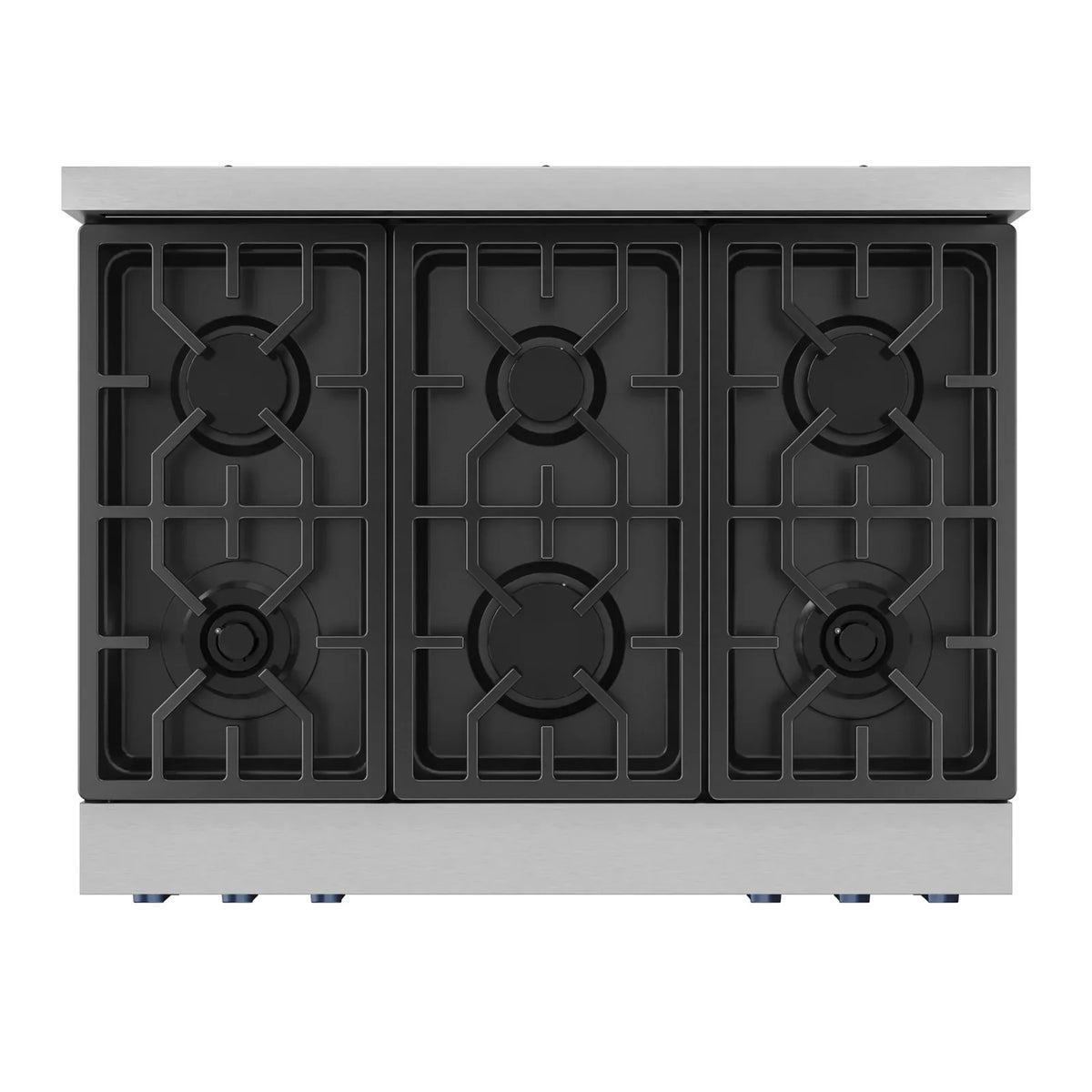 Thor Kitchen Gordon Ramsay Series 36-Inch Professional Liquid Propane/Gas Range with Tilt Panel Touch Control in Stainless Steel with Navy Blue Trim RSG36-BLU/RSG36LP-BLU -  Gas Range - Thor Kitchen