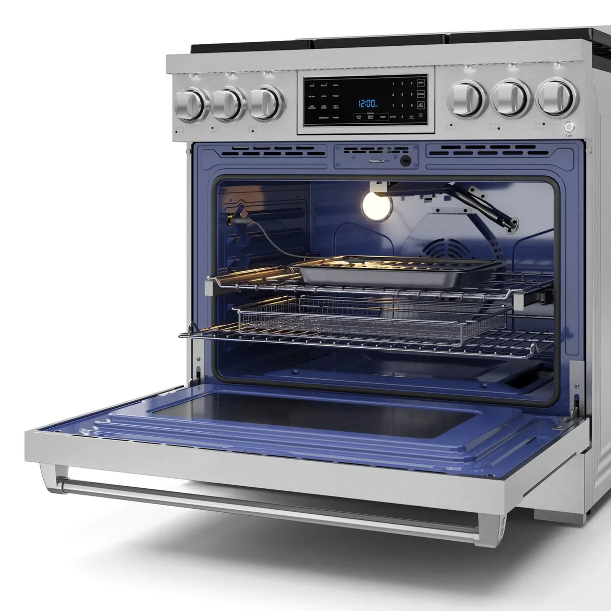 Thor Kitchen Gordon Ramsay Series 36-Inch Professional Liquid Propane/Gas Range with Tilt Panel Touch Control in Stainless Steel RSG36/RSG36LP -  Gas Range - Thor Kitchen