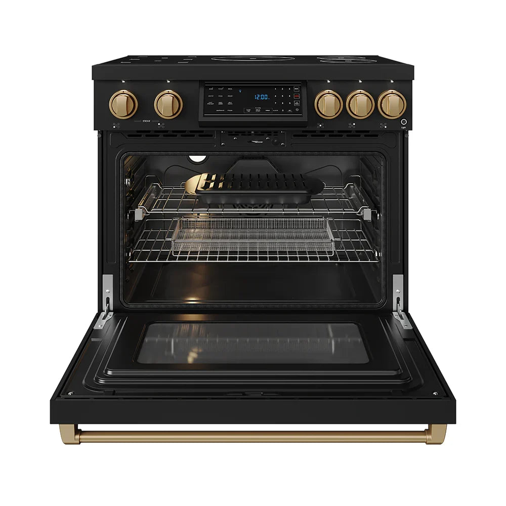 Thor Kitchen Gordon Ramsay Series 36-Inch Professional Induction Range with Tilt Panel Touch Control in Black and Bronze RSI36B-BRZ -  induction range - Thor Kitchen