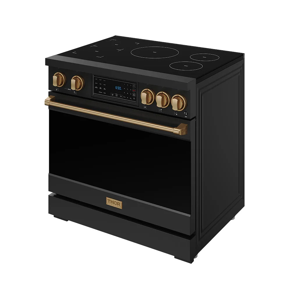 Thor Kitchen Gordon Ramsay Series 36-Inch Professional Induction Range with Tilt Panel Touch Control in Black and Bronze RSI36B-BRZ -  induction range - Thor Kitchen