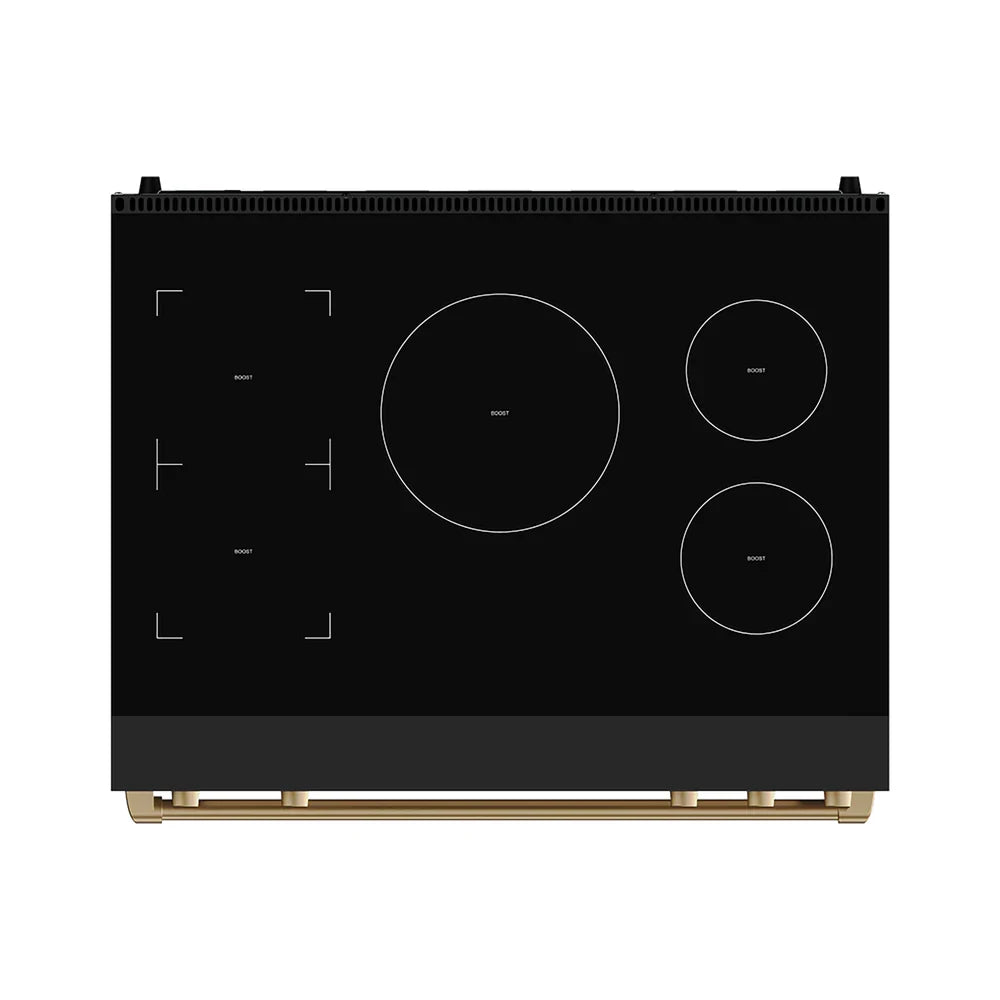 Thor Kitchen Gordon Ramsay Series 36-Inch Professional Induction Range with Tilt Panel Touch Control in Black and Bronze RSI36B-BRZ -  induction range - Thor Kitchen