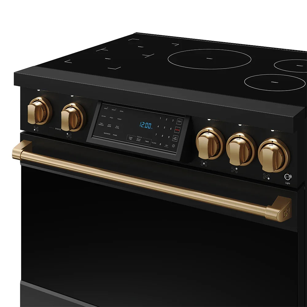 Thor Kitchen Gordon Ramsay Series 36-Inch Professional Induction Range with Tilt Panel Touch Control in Black and Bronze RSI36B-BRZ -  induction range - Thor Kitchen