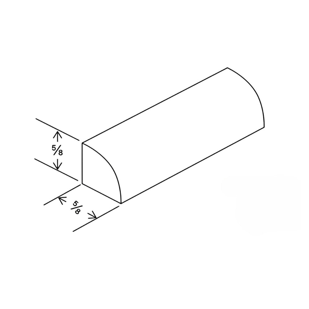 SHM White Double Shaker Shoe Moulding